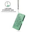 thumbnail image 5 of Allytech for Samsung A11 Case, Galaxy M11 Wallet Case, Embossed Flower Premium PU Leather Folio Flip Kickstand Card Slots Detachable Wrist Strap Cover Case for Samsung Galaxy A11/M11, Green, 5 of 7