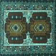 thumbnail image 1 of Ahgly Company Indoor Square Persian Turquoise Blue Traditional Area Rugs, 3' Square, 1 of 4