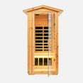 thumbnail image 3 of Yesurprise Outdoor Wooden Sauna 1 Person 1560W Low EMF Canadian Hemlock Wooden Far Infrared Dry Sauna for Indoor Outdoor, 3 of 7