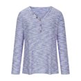 thumbnail image 5 of ZyeKqe Womens Long Sleeve Shirts Button up V Neck Top Soft Comfy Stretchy Slim Fitted Blouses, 5 of 6