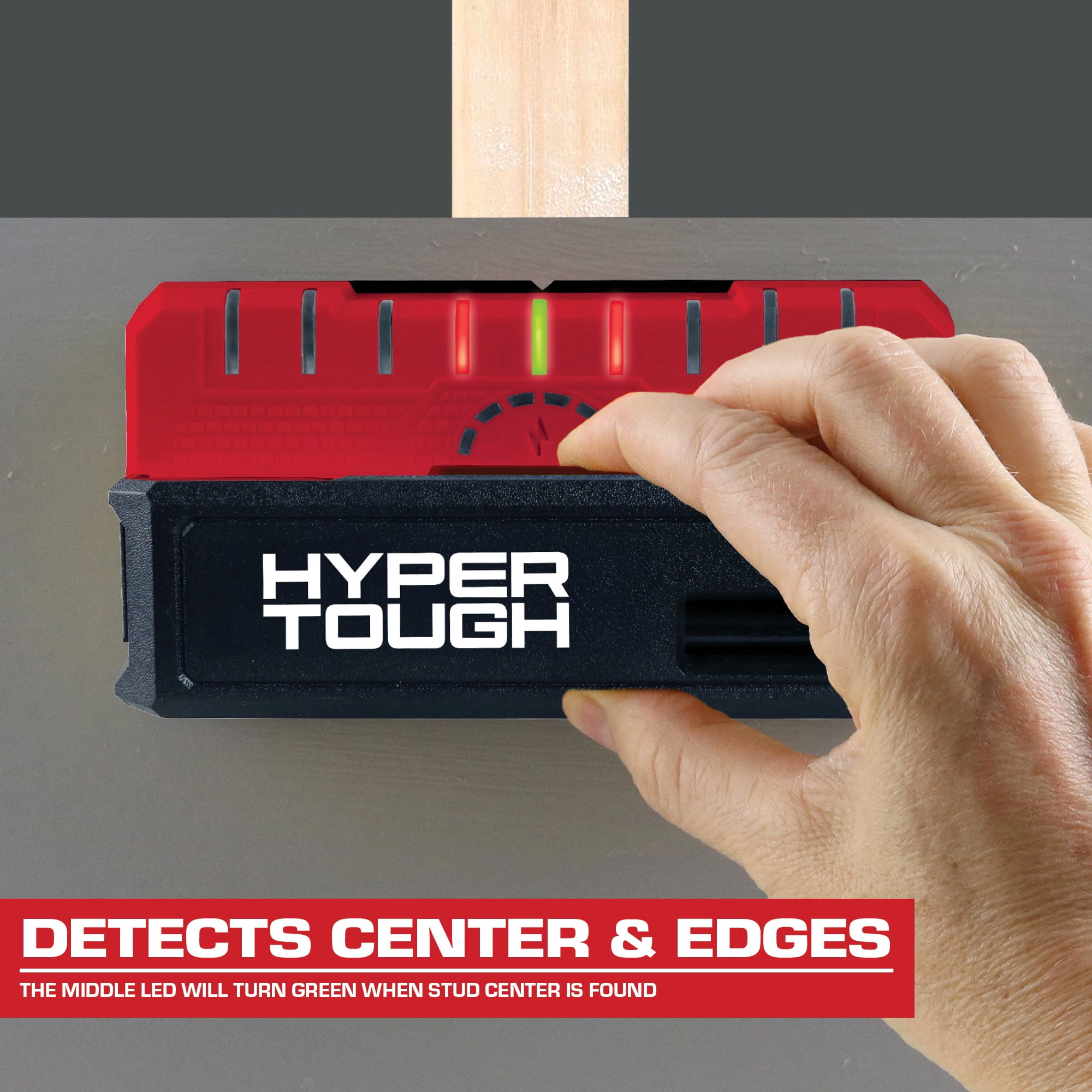 Hyper Tough 9-Sensor LED Electronic Stud Finder with Live Wire Meter