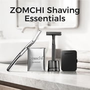 ZOMCHI Safety Razor for Men&Women with 5 Double Edge Safety Razor Blades, One Blade Safety Razor, Metal Razor Zero Waste – Black