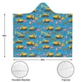 thumbnail image 3 of Wearable Blanket,Cartoon Construction Vehicles Barriers Hooded Wearable Sherpa Blanket for Adults & Teens,Winter Poncho Shawl Wrap Cape Thick Warm,50"x60", 3 of 5