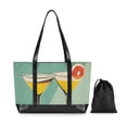 thumbnail image 7 of FORMRS Canvas Laptop Tote Bag for Women with 15.6" Computer Compartments Shoulder Handbag, Green Glasses, 7 of 7