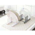 thumbnail image 5 of Plastic Dish Holder Drainer Drying Rack Plates Holder Pot Cover Holder Cover Lid Organizer (Grey), 5 of 5