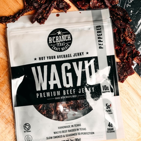 R-C Ranch Wagyu Beef Jerky-Peppered, 3oz bag