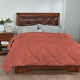 thumbnail image 2 of 1 Piece Striped Diamond Pattern Comforter Super Soft 800 Thread Counts, All Season, 100% Egyptian Cotton, Twin/Twin XL Size Brick Red Color, 2 of 7