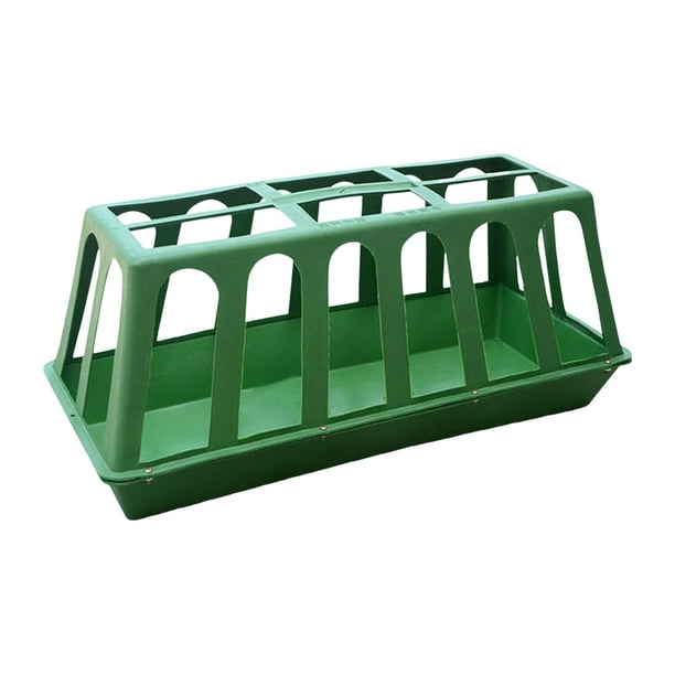 Comedero para aves de corral, contenedor de comida, cubo de alimentación, comedero para pollos con tapa. 16 Hoyos