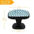 thumbnail image 3 of 4 Pcs Cabinet Handle Drawer Pulls Blue Trippy Knobs with Screws Square Furniture Office Cabinet Knob Decoration, 3 of 5