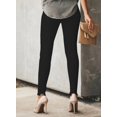 thumbnail image 2 of Pantalones vaqueros negros negros con cintura alta y cintura alta, 2 of 6