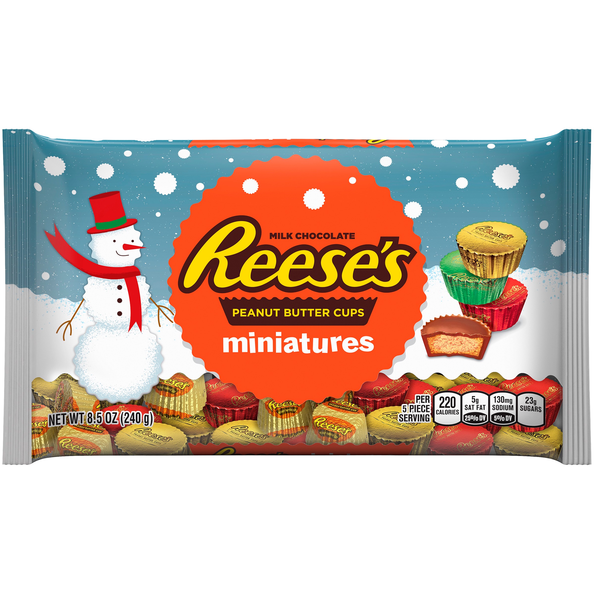 Reese's Holiday Peanut Butter Cups Miniatures 8.5 oz. Bag - Walmart.com