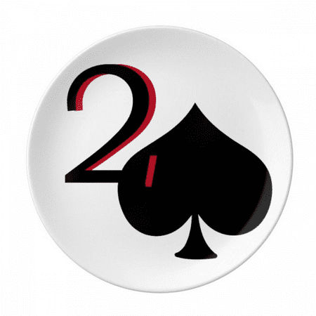 

Peace Moon Spade 2 Poker Plate Decorative Porcelain Salver Tableware Dinner Dish