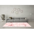 thumbnail image 3 of Ahgly Company Indoor Round Abstract Red Modern Area Rugs, 7' Round, 3 of 4