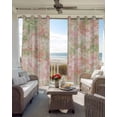 thumbnail image 4 of Pink Green Flower Blackout Curtains 39 Inches Long,Thermal Insualted Grommet Curtains & Drapes,Watercolor Summer Botanical Room Darking Curtains for Living Room Bedroom Windows 2 Panels 27.5"W x39"L, 4 of 8