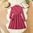 thumbnail image 2 of Ashirexll Girls Dresses Size 10-12, Girls Long Sleeve Dress, 8-12Y Kids Long Sleeve Ruffle Dress with Belt Fashion and Cute Fall Dress, 2 of 6