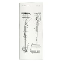 Stupell Industries Ski Lift Patent Blueprint Sports Painting Unframed Art Print Wall Art