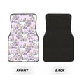 thumbnail image 2 of Honeii Purple Rabbit Print Car Foot Mat Four-Piece Set - Front & Rear Universal Car Floor Mats for SUVs, Trucks, Sedans, 2 of 7