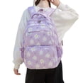 thumbnail image 5 of GPOECD Cute Large Capacity Printed Backpack Set for Female High School Junior High School and Elementary Student School Backpack Purple,One Size, 5 of 5