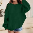 thumbnail image 3 of Dvprdro Girls Fleece-Lined Crewneck Sweatshirt Winter Unisex Thick Warm Casual Pullover Top Kids' Cozy Oversized Long Sleeve Shirt, 3 of 6
