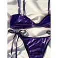 thumbnail image 4 of Bañador ahuecado de una pieza para mujer, traje de baño Sexy de un hombro con anillo atado, Bikini de Tanga con Espalda descubierta, traje de baño 2024, 4 of 5