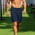 thumbnail image 6 of EOYWHK Men's Gym Shorts Soft Lightweight Breathable Elastic Waist Workout Shorts with Zip Pockets for Running Jogging Blue L, 6 of 9