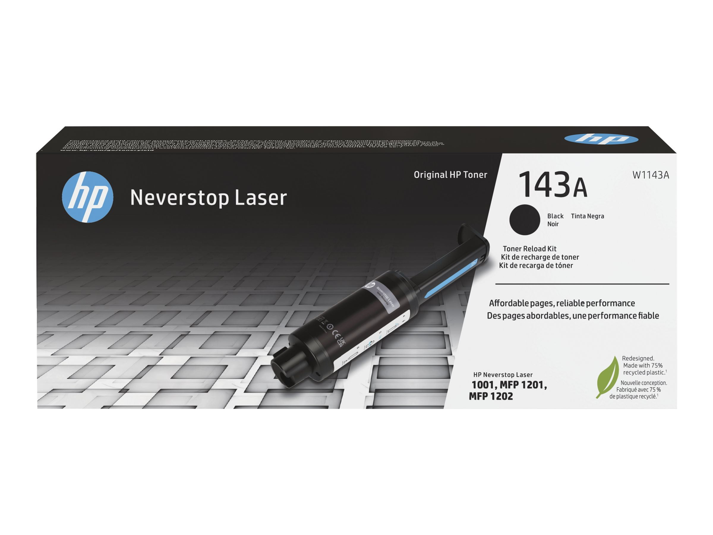 HP 143A Reload Kit - Black - toner refill - for Neverstop 1001, 1202; Neverstop Laser 1000, MFP 1200, MFP 1201, MFP 1202