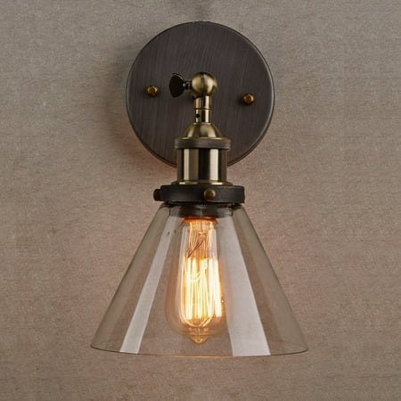 Zimtown Wall Sconce Lighting With On Off Switch Funnel Zimtown Wall Sconce Lighting With On Off Switch Funnel Flared Clear Gl Hand N
