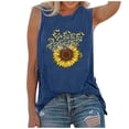thumbnail image 2 of Womens Clothes under $5.00 Clothing Women Letters Printing Sleeveless O-Neck Vest Tank Shirt Tunic Blouse Tops, 2 of 4