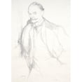 thumbnail image 2 of William Rothenstein 11x14 Black Ornate Wood Framed Double Matted Museum Art Print Titled: Thomas Hardy (1897), 2 of 5