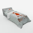 thumbnail image 2 of Ambesonne Vintage Bedding Set 3 Pcs, Fox Greeting Text, Twin XL, Almond Green Orange, 2 of 2