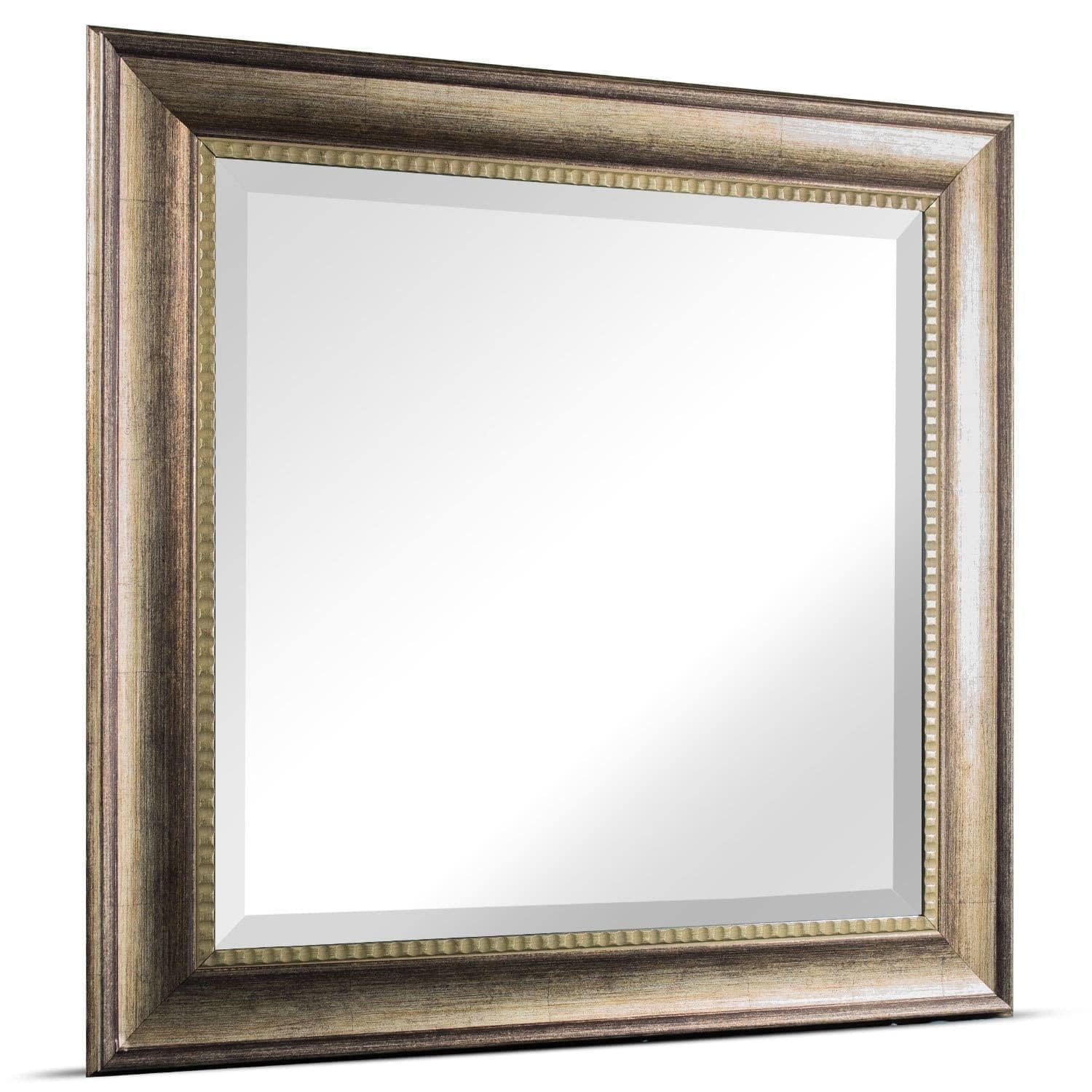 Crystal Art Gallery American Decor Leighton Square Framed Wall Vanity Mirror Brown A N
