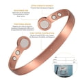 thumbnail image 2 of Wollet 99.9% Pure Copper Magnetic Bracelets for Women Men, Simple Design with Big Magnets, 2 of 3