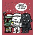 thumbnail image 2 of Men's Star Wars Christmas Boba It's Cold Outside  Sweatshirt Red 2X Large, 2 of 4