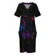 thumbnail image 4 of Vestido camisero holgado con bolsillos, bonito y lujoso, largo., 4 of 7