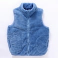 thumbnail image 2 of Generic Clearance Christmas Clothes Kids Toddler Boys Girls Autumn Winter Solid Zippered Coat Jacket Thicken Warm Outwear for Xmas Sweater Hoodies Outfits(4-5 Years,Blue), 2 of 4