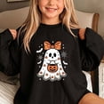thumbnail image 7 of Cethrio Girls Halloween Sweatshirts, Long Sleeve Party Fleece Lined Graphic Halloween Tops Black Size 2-3 T, 7 of 7