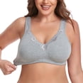 thumbnail image 1 of Soutien-gorge en Dentelle Sans Fil pour Femmes Grande Taille, Couverture Complète, Coton Non Doublé, 1 of 9
