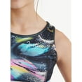 thumbnail image 3 of Justice Reversible Racerback Sports Bra for Girls with Swirl Print, Sizes XS-XL, 3 of 5