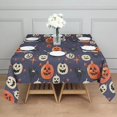 thumbnail image 3 of Dark Blue Pumpkin Ghost Halloween Pattern Square Tablecloth,Waterproof Square Table Cover,Wipeable Spillproof Washable Table Cover for Home Kitchen Party Decor 42"X42"(107x107cm), 3 of 6
