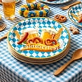 thumbnail image 6 of Oktoberfest 9 Inch Paper Plates 16 Pack Bavarian Plaid Design for Main Course Barbecue, Disposable Eco Friendly Tableware, Outdoor Party Gift, 6 of 6