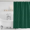 thumbnail image 2 of Polyester Fabric Dark Green Plaid Shower Curtain, Country Vintage Abstract Striped Lattice Waterproof Bathtub Curtain Bathroom Decor Set with Hooks 72 x 78 Inches, 2 of 6