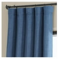 thumbnail image 5 of TiaGOC Faux Linen Room Darkening Curtains - 96 Inches Long Luxury Linen Curtains for Bedroom & Living Room (1 Panel), 50W X 96L, Denim, 5 of 9