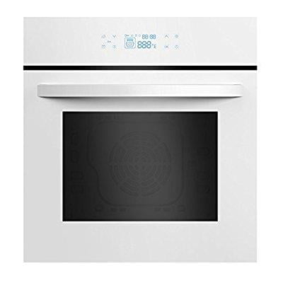 empava kqc65c-12-220v white tempered glass led digital touch controls electric built-in single wall oven