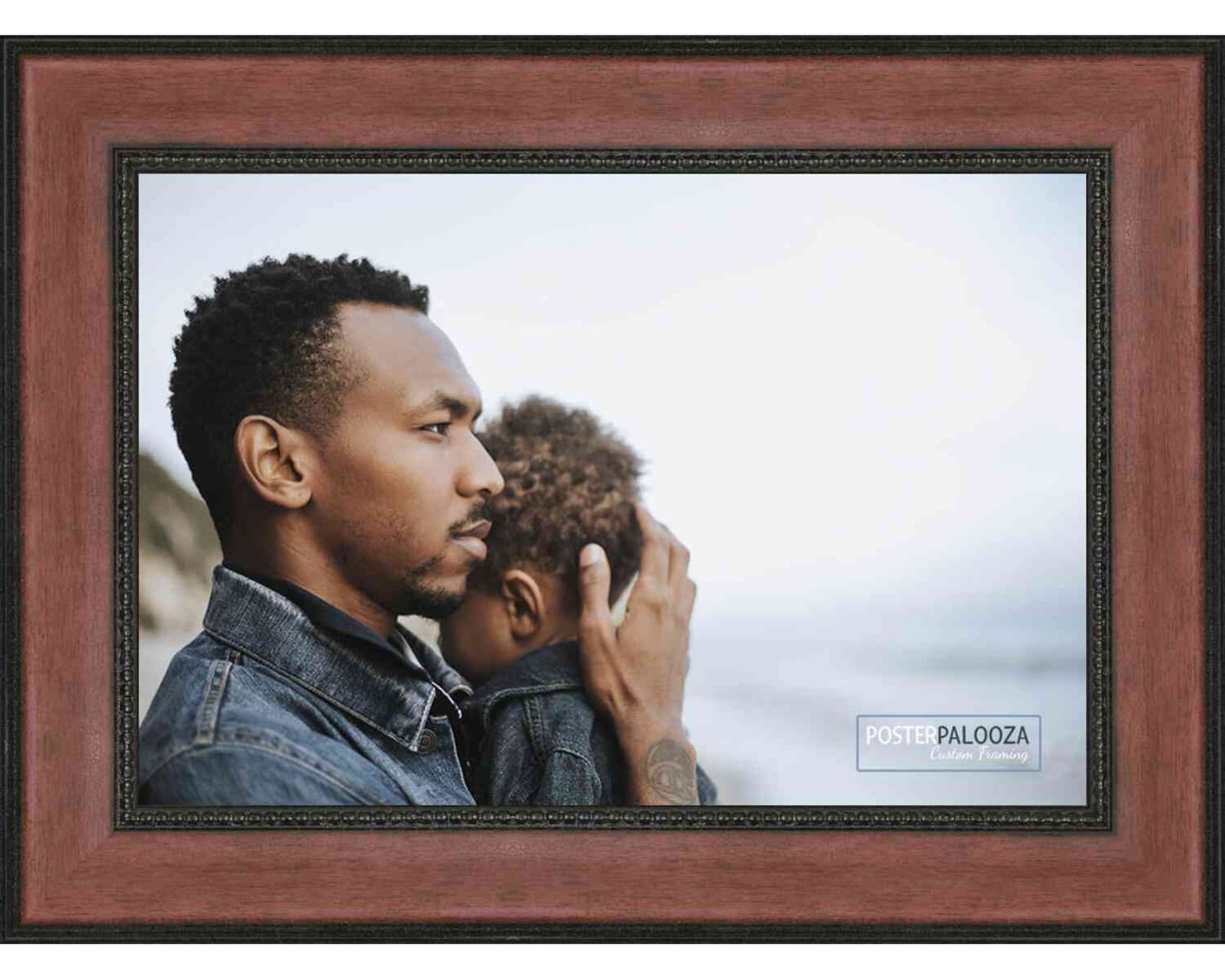 With Acrylic Front and Foam Board Backing 20x40 Black Wood Picture Frame 