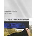 thumbnail image 6 of 4th of July RV Awning Sun Shade Screen 9'X7' 250th Anniversary Mesh Sunscreen Blue Black Patriotic American Flag Awning Shade Screen with Zipper UV Blocker Completed Kits for RV Motorhome Camper, 6 of 7