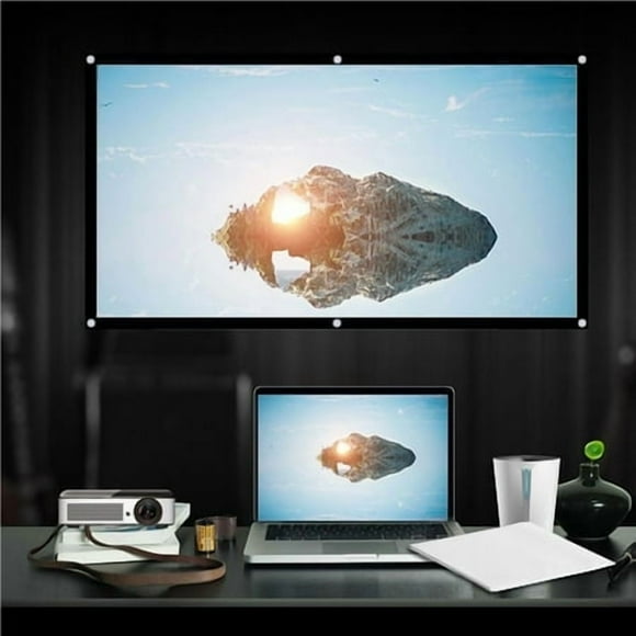 1pc Portable Foldable Non-crease White Screen Projection Screen Projection Projector Curtain Projection Screen 16:9 (60inch)