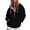 C202 Black, variant on CONZONE Womens Oversized Hoodies Long Sleeve Zip Up Leopard Hooded Sweatshirts for Women Drawstring Fall Winter Pullover Tops with Pocket