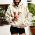 thumbnail image 3 of Leopard Print Pet Pouch Hoodie for Women Long Sleeve Oversized Hooded Sweatshirt for Small Pets Dog Cat Carrier Hoodie, 3 of 9