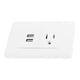 thumbnail image 2 of Placa Universal Sanelec Doble USB y contacto, color Blanco, 2 of 4