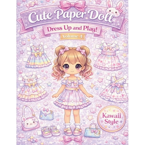 Cute Paper Doll Dress Up and Play Cute Paper Dolls - Dress Up and Play: Kawaii Style Paper Doll Dress Up Book for Kids - Cute Outfits to Cut and Play, Book 4, (Paperback)